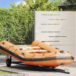vidaXL Boottrailer 302 x 107 x 42 cm zilver Staal