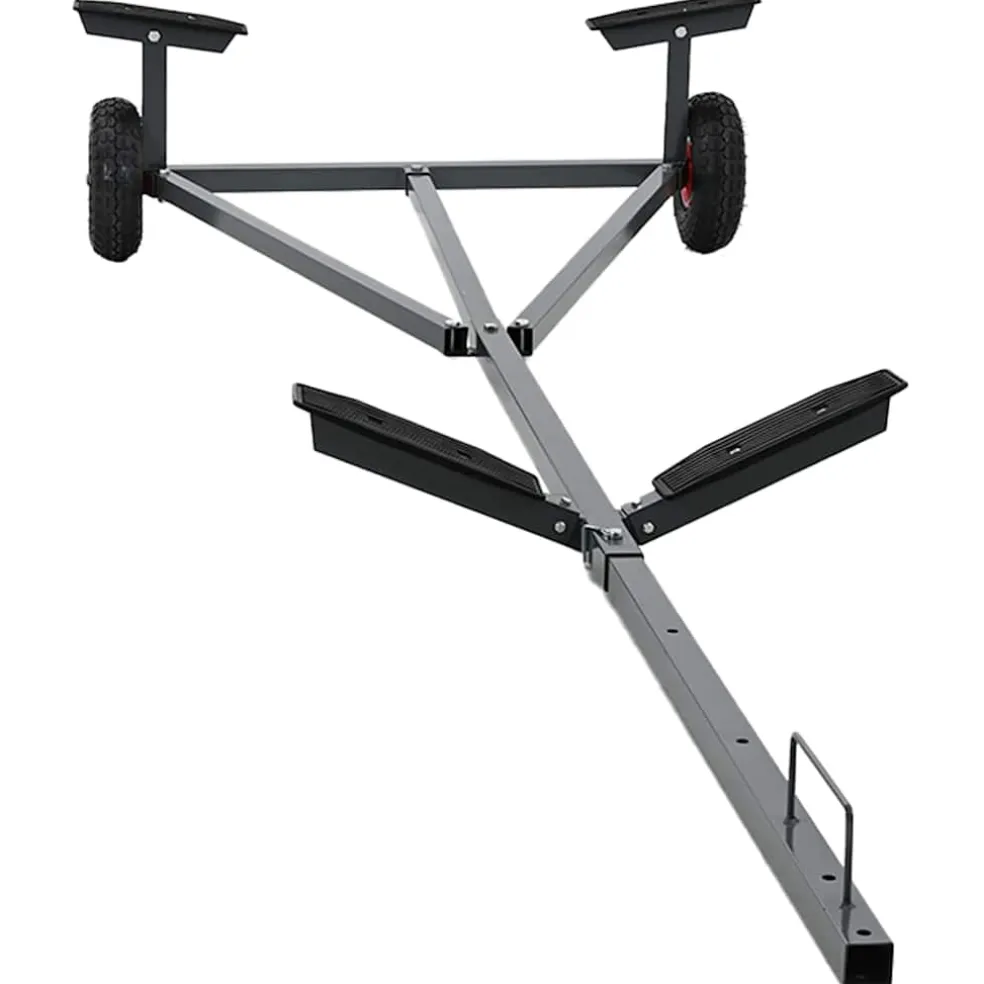 vidaXL Boottrailer 302 x 107 x 42 cm zilver Staal