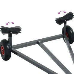 vidaXL Boottrailer 302 x 107 x 42 cm zilver Staal