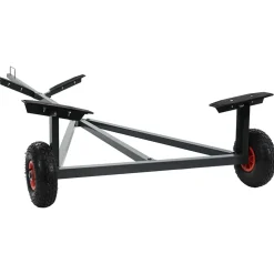 vidaXL Boottrailer 302 x 107 x 42 cm zilver Staal