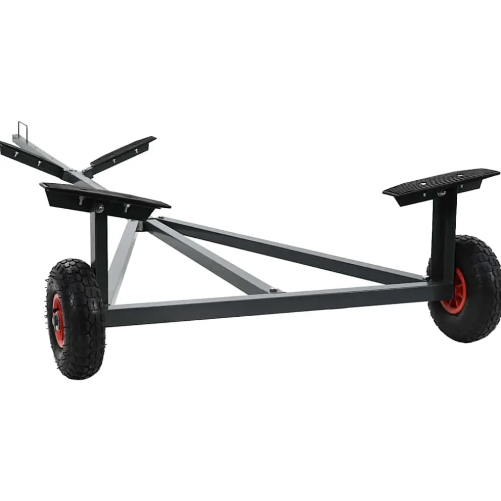 vidaXL Boottrailer 302 x 107 x 42 cm zilver Staal
