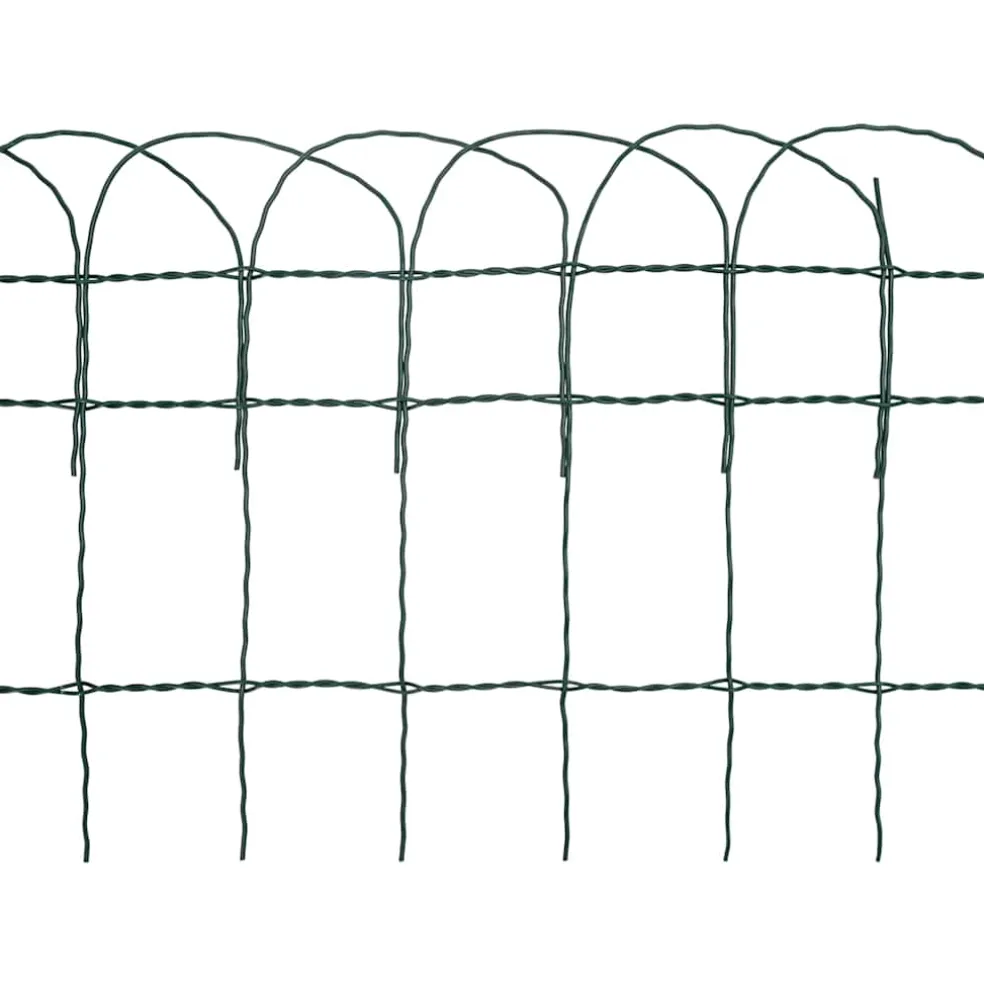 vidaXL Borderafscheiding 10x0,4 m gepoedercoat ijzer