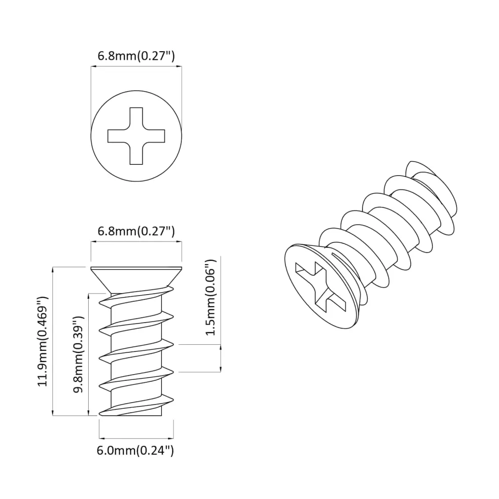 vidaXL Bout 2 st zilver M6 x 12 mm IJzer