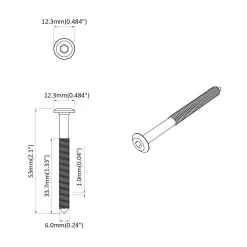 vidaXL Bout 2 st Zilver M6 x 50 mm Staal