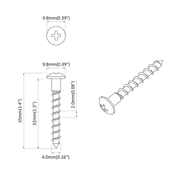 vidaXL Bout 2 st Zilver 9,8 x 35 mm IJzer