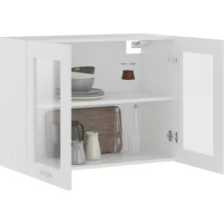vidaXL Bovenkast Lyon 80x31x60 cm bewerkt hout wit