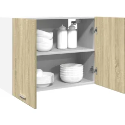 vidaXL Bovenkast Lyon 80x31x60 cm bewerkt hout sonoma eikenkleurig