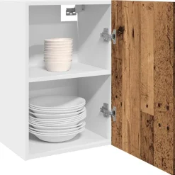 vidaXL Bovenkast Lyon 40x31x60 cm bewerkt hout oud houtkleurig