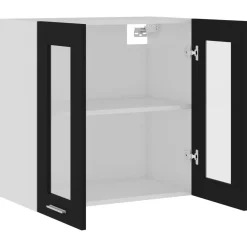vidaXL Bovenkast Lyon 60x31x60 cm bewerkt hout zwart