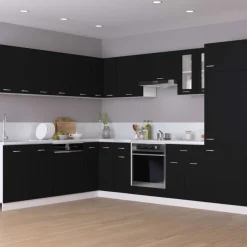 vidaXL Bovenkast Lyon 60x31x60 cm bewerkt hout zwart