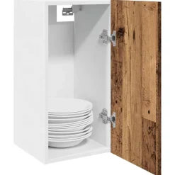 vidaXL Bovenkast Lyon 30x31x60 cm bewerkt hout oud houtkleurig