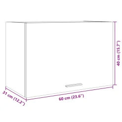 vidaXL Bovenkast Lyon 60x31x40 cm bewerkt hout sonoma eikenkleurig