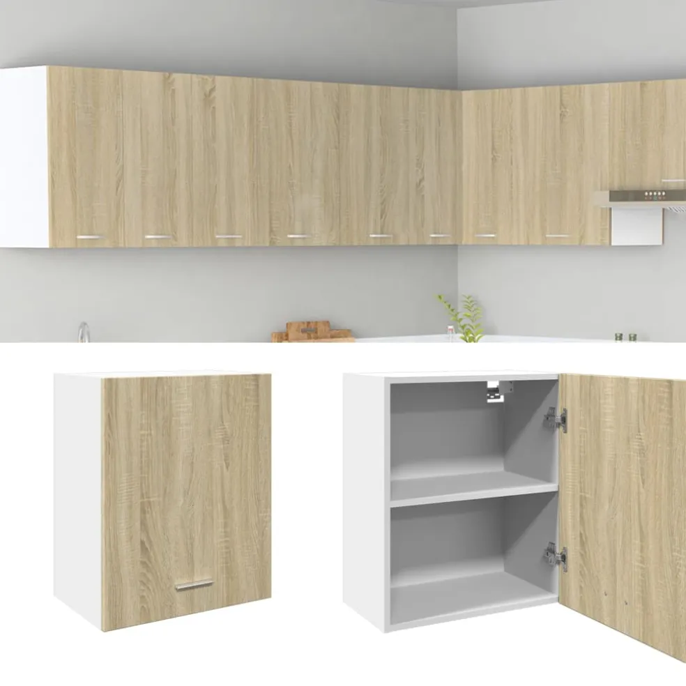 vidaXL Bovenkast Lyon 50x31x60 cm bewerkt hout sonoma eikenkleurig