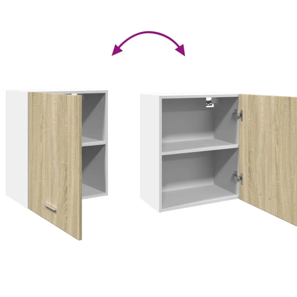 vidaXL Bovenkast Lyon 50x31x60 cm bewerkt hout sonoma eikenkleurig