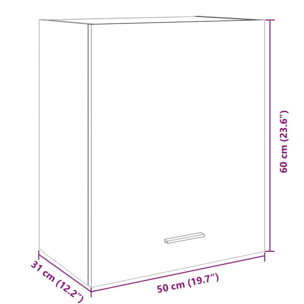 vidaXL Bovenkast Lyon 50x31x60 cm bewerkt hout sonoma eikenkleurig
