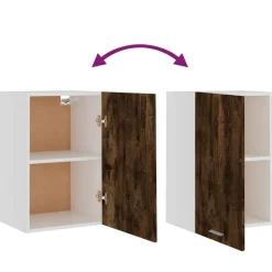 vidaXL Bovenkast Lyon 39,5x31x60 cm bewerkt hout gerookt eikenkleurig