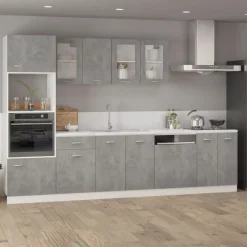 vidaXL Bovenkast Lyon 39,5x31x60 cm bewerkt hout betongrijs