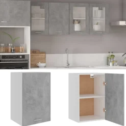 vidaXL Bovenkast Lyon 39,5x31x60 cm bewerkt hout betongrijs