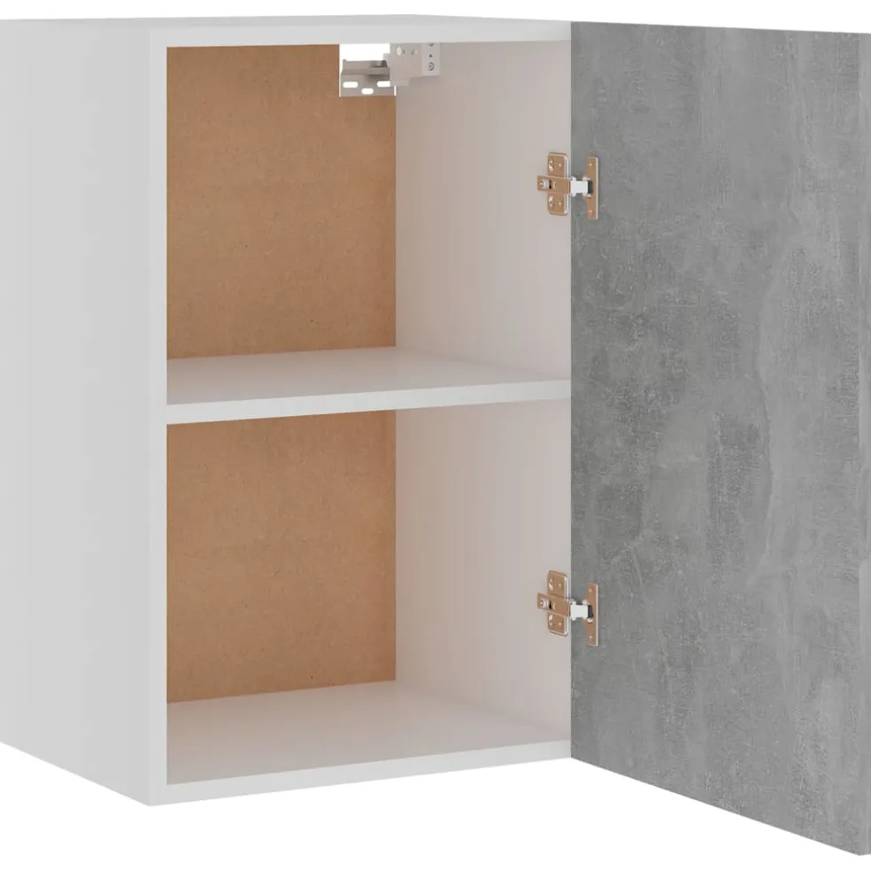 vidaXL Bovenkast Lyon 39,5x31x60 cm bewerkt hout betongrijs