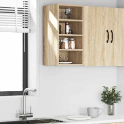 vidaXL Bovenkast Riga 30x29,5x60 cm bewerkt hout sonoma eikenkleurig