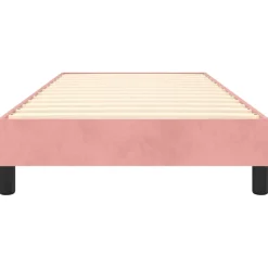 vidaXL Boxspring bed fluweel roze 80x200 cm