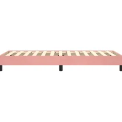 vidaXL Boxspring bed fluweel roze 80x200 cm