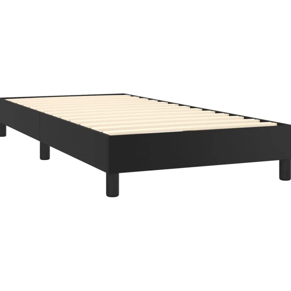 vidaXL Boxspring bed kunstleer zwart 80x200 cm