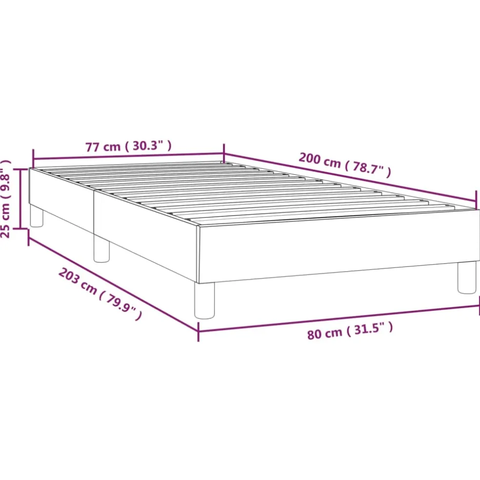 vidaXL Boxspring bed kunstleer zwart 80x200 cm