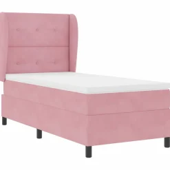 vidaXL Boxspringbed met hoofdeinde Roze 200 x 80 cm Fluweel