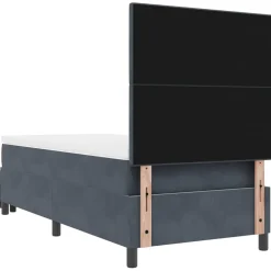 vidaXL Boxspring bed met hoofdeinde Donkergrijs 200 x 80 cm Fluweel