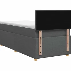 vidaXL Boxspringbed met matras Donkergrijs 80 x 200 cm Stof