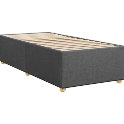 vidaXL Boxspringbed met matras Donkergrijs 80 x 200 cm Stof