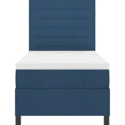 vidaXL Boxspringbed met matras met hoofdeinde Blauw 80 x 200 cm Stof