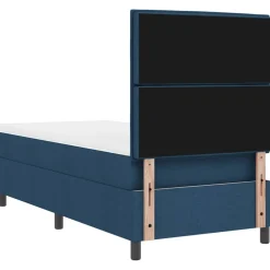 vidaXL Boxspringbed met matras met hoofdeinde Blauw 80 x 200 cm Stof