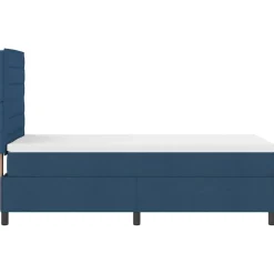 vidaXL Boxspringbed met matras met hoofdeinde Blauw 80 x 200 cm Stof