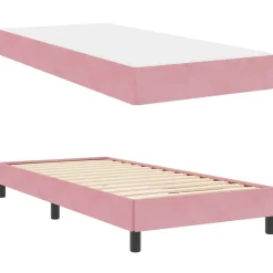 vidaXL Boxspringbed met matras Roze 80 x 200 cm Stof
