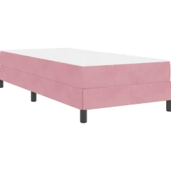 vidaXL Boxspringbed met matras Roze 80 x 200 cm Stof