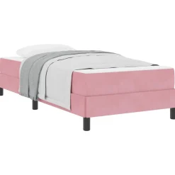 vidaXL Boxspringbed met matras Roze 80 x 200 cm Stof