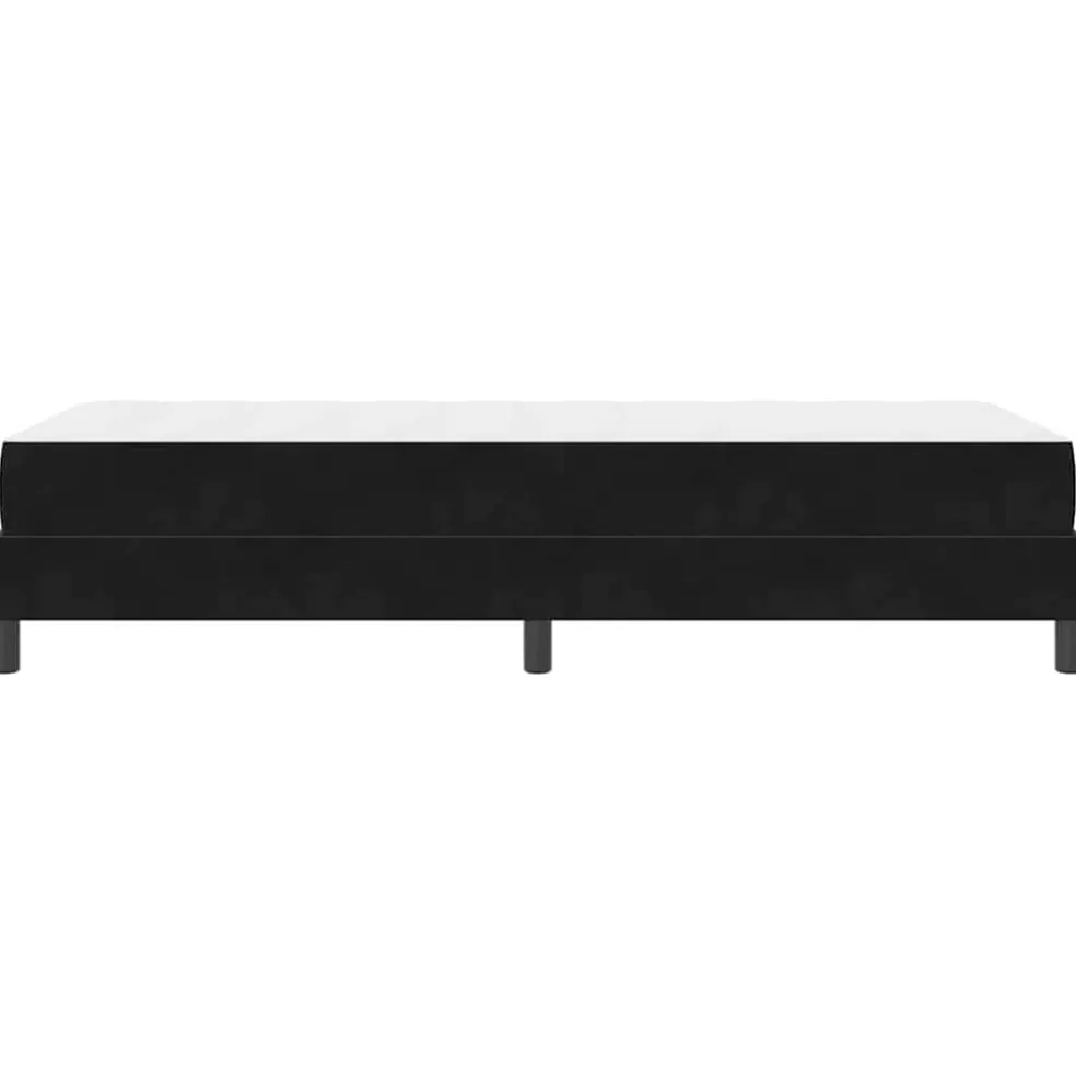 vidaXL Boxspringbed met matras Zwart 80 x 200 cm Stof