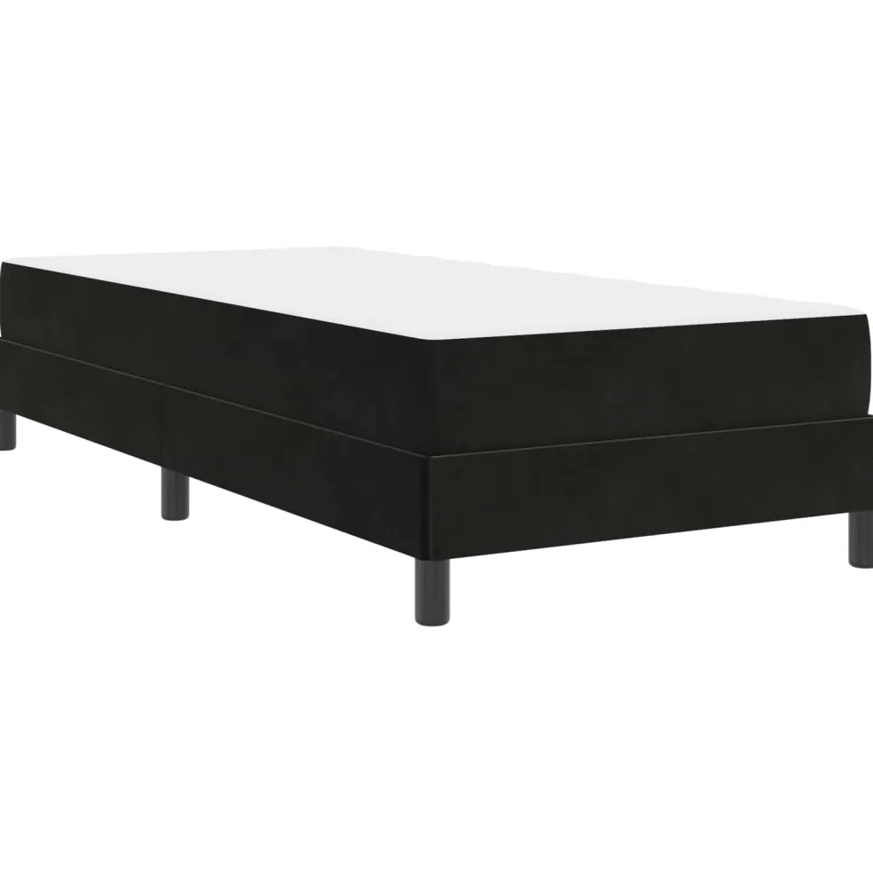 vidaXL Boxspringbed met matras Zwart 80 x 200 cm Stof