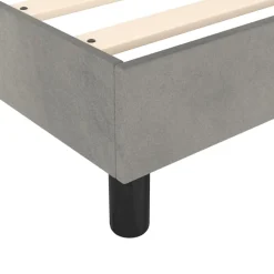 vidaXL Boxspring bed 80x200 cm fluweel lichtgrijs
