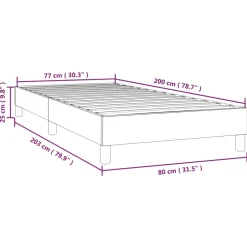 vidaXL Boxspring bed 80x200 cm fluweel lichtgrijs