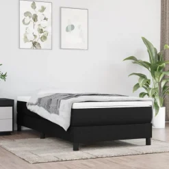 vidaXL Boxspring bed 80x200 cm stof zwart