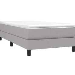 vidaXL Boxspring bed 80x200 cm stof lichtgrijs