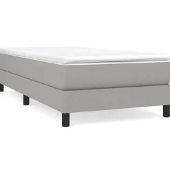 vidaXL Boxspring bed 80x200 cm stof lichtgrijs