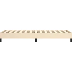 vidaXL Boxspring bed 80x200 cm stof crèmekleurig