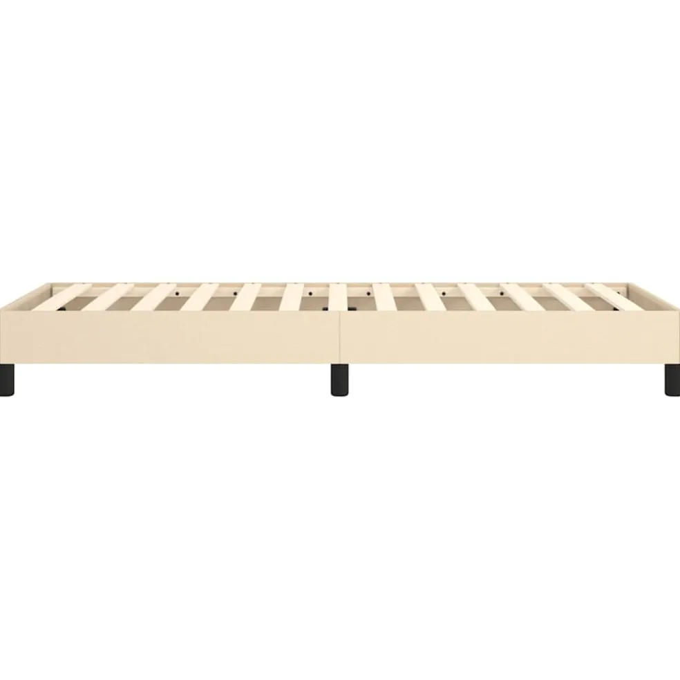 vidaXL Boxspring bed 80x200 cm stof crèmekleurig