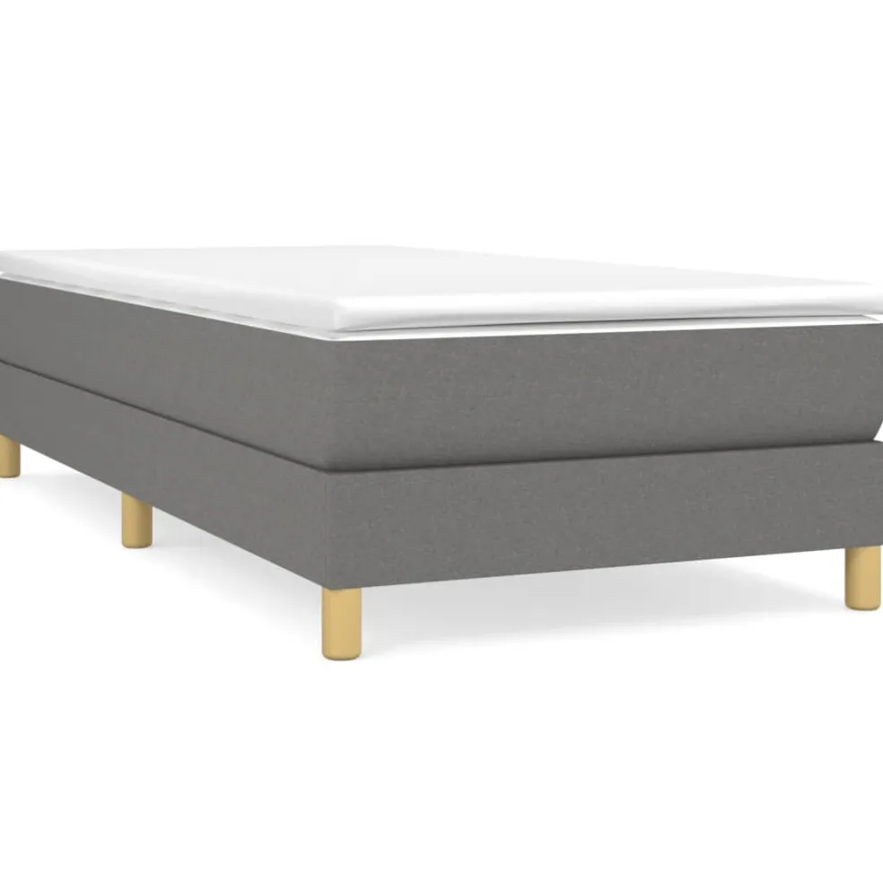 vidaXL Boxspring bed 80x200 cm stof donkergrijs