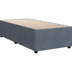 vidaXL Boxspring met matras fluweel donkergrijs 80x200 cm