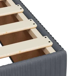 vidaXL Boxspring met matras fluweel donkergrijs 80x200 cm